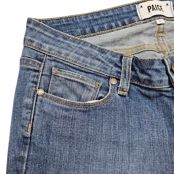 Paige Jeans Womens Size 29 Verdugo Ankle Skinny Distressed Mid Rise Light Wash - Picture 5 of 16